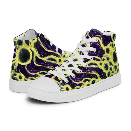 Solar Cells on a Men's High Top Canvas Shoes