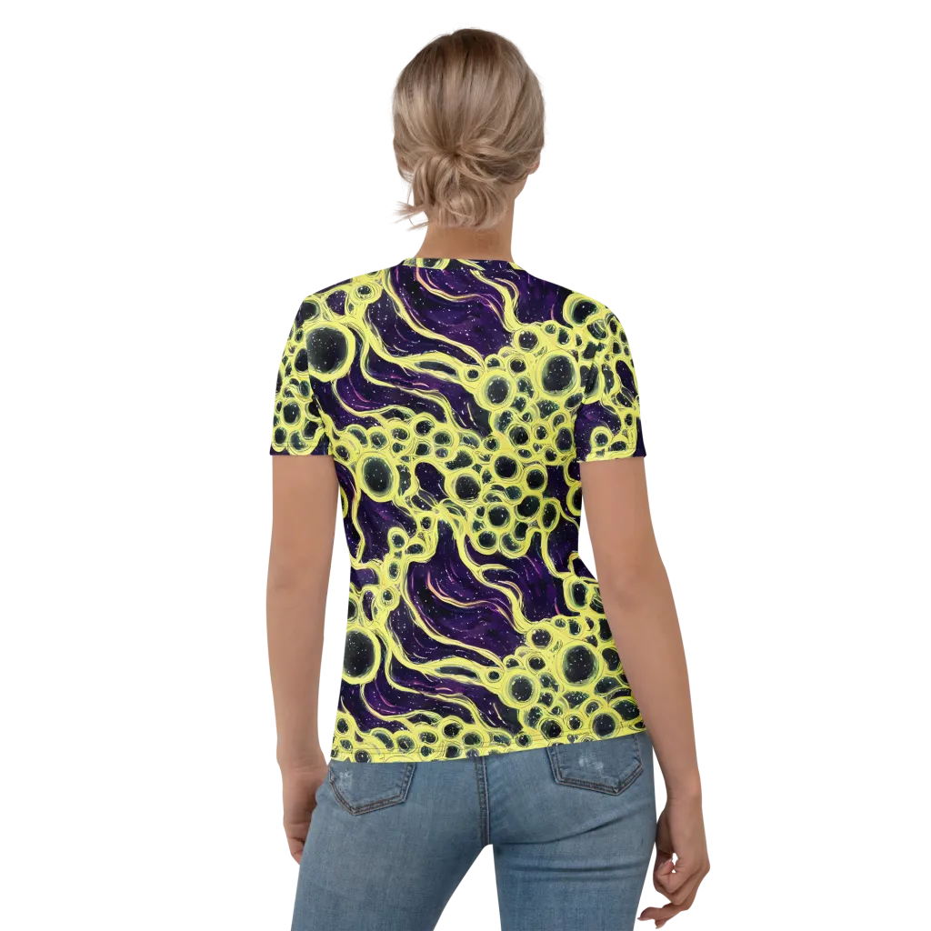 Solar Cells on Women's Crew Neck T-Shirt — Back