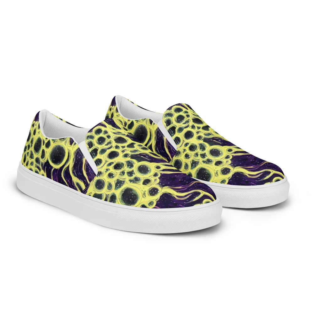 Solar Cells on Men's Slip-On Canvas Shoes — Right Front