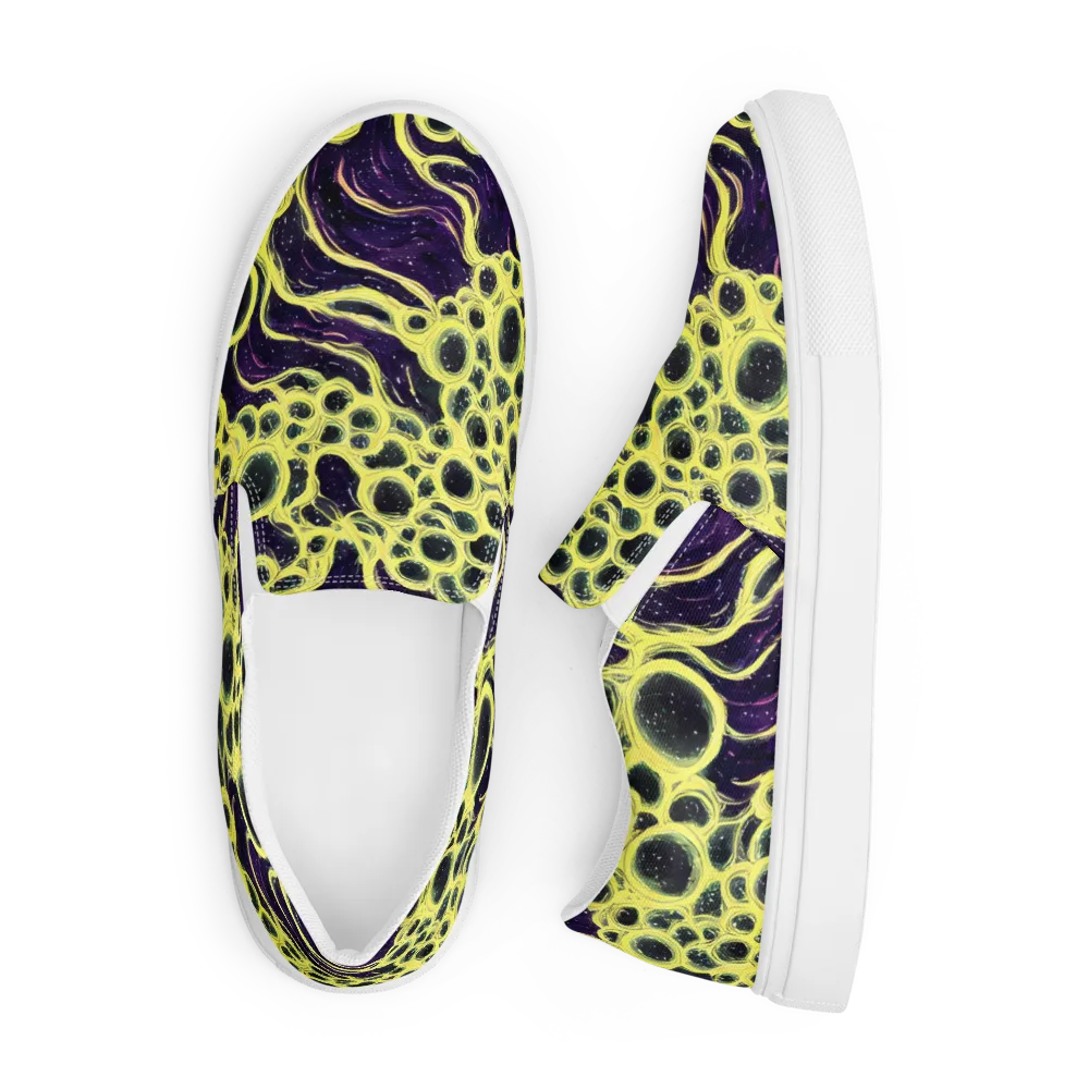 Solar Cells on Men's Slip-On Canvas Shoes — Front