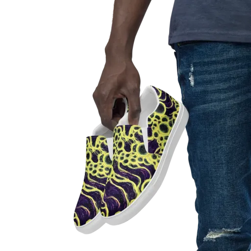 Solar Cells on a Men's Slip-On Canvas Shoes