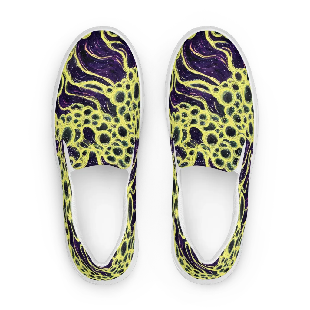 Solar Cells on Women's Slip-On Canvas Shoes — Front
