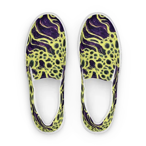 Solar Cells on a Women's Slip-On Canvas Shoes