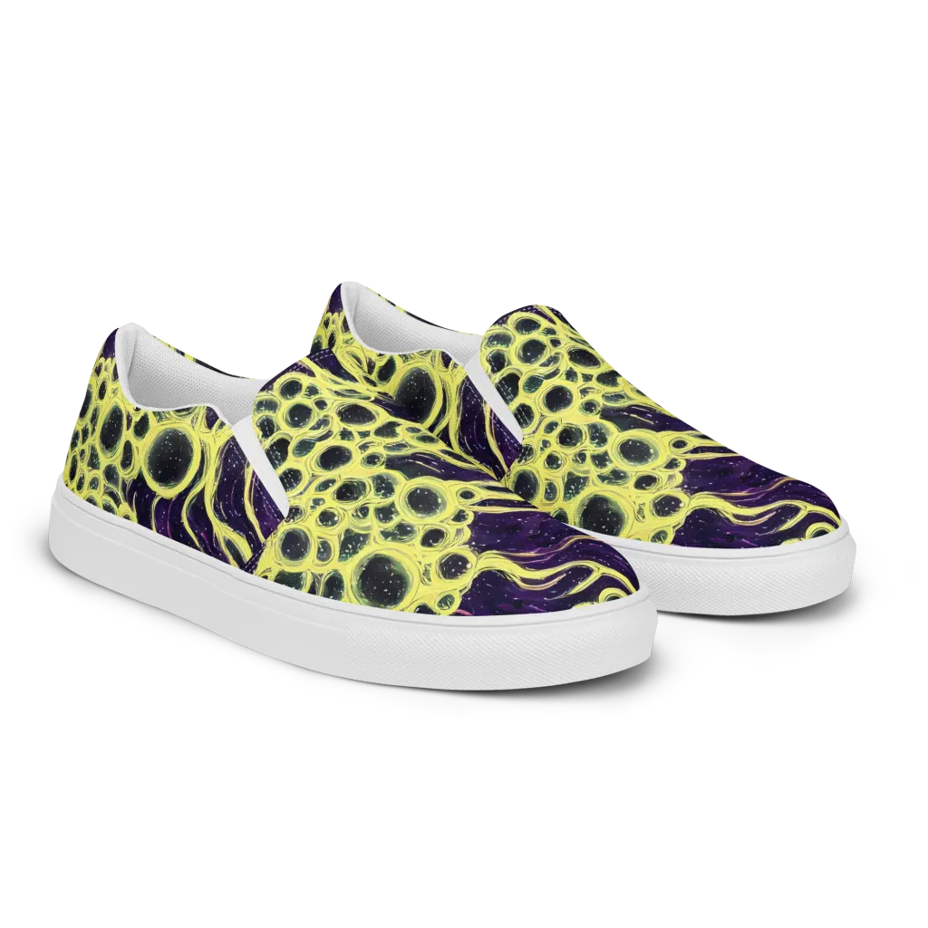 Solar Cells on Women's Slip-On Canvas Shoes — Right Front