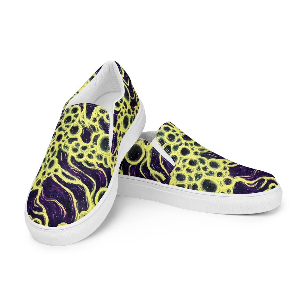 Solar Cells on Women's Slip-On Canvas Shoes — Left Front