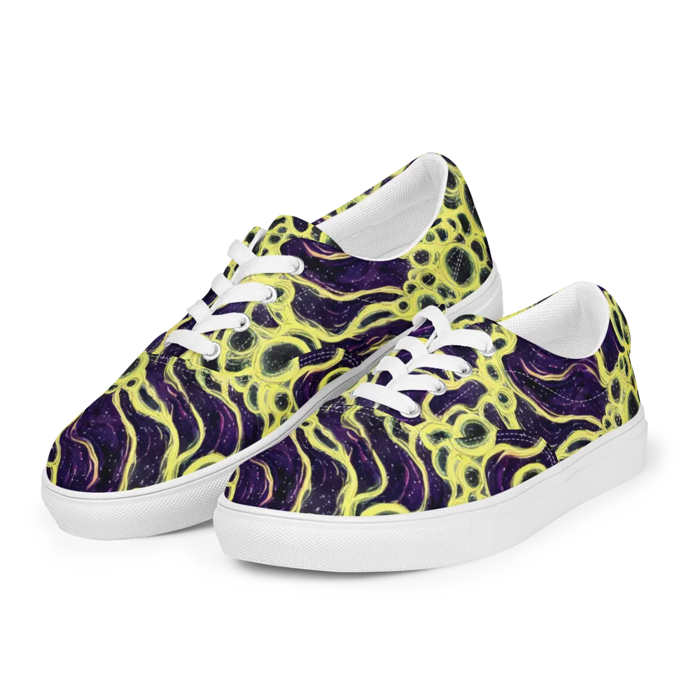 Solar Cells on Men's Lace-Up Canvas Shoes — Left Front