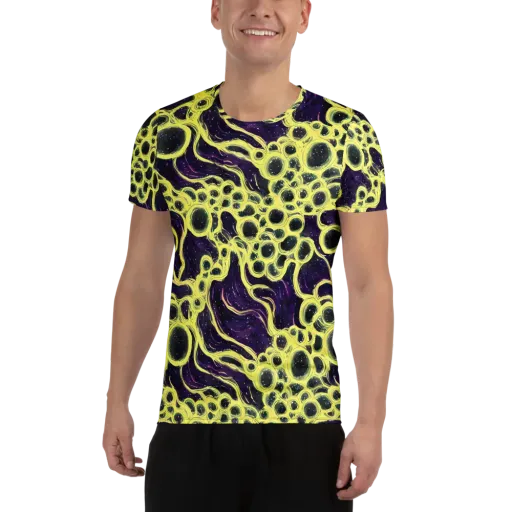 Solar Cells on a Men's Athletic T-Shirt