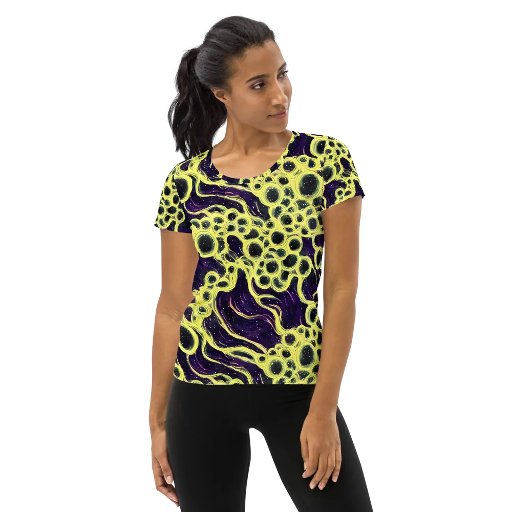 Solar Cells on Women's Athletic T-Shirt — Front