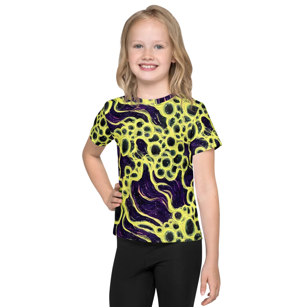 Solar Cells on Kids Crew Neck T-Shirt — Front