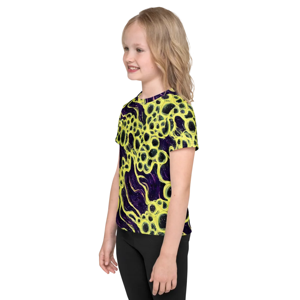 Solar Cells on Kids Crew Neck T-Shirt — Left