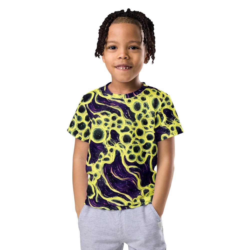 Solar Cells on Kids Crew Neck T-Shirt — Front