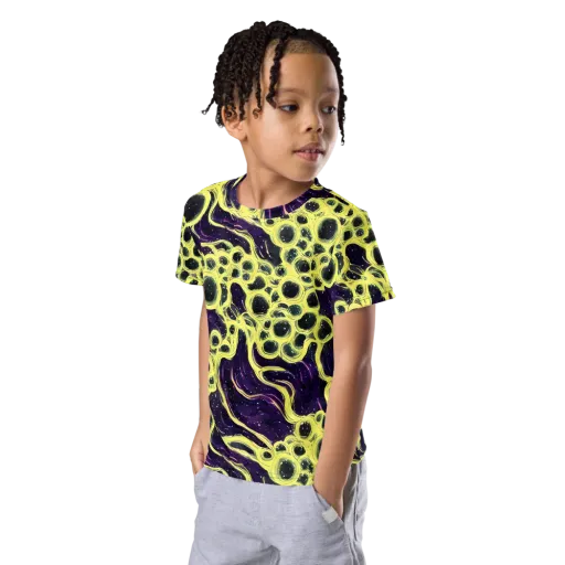 Solar Cells on a Kids Crew Neck T-Shirt