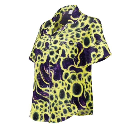 Solar Cells on a Women's Short Sleeve Pajama Top