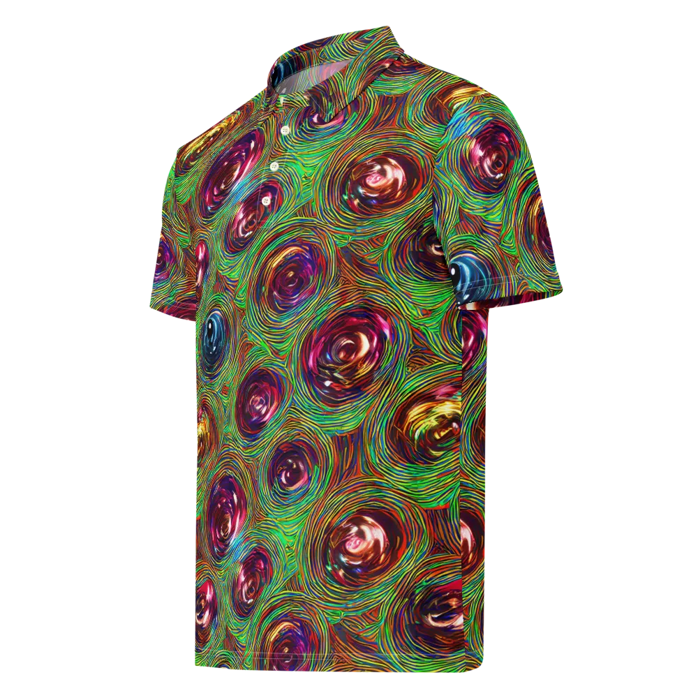 Kaleido Bloom on Men's Slim Fit Polo Shirt — Left Front