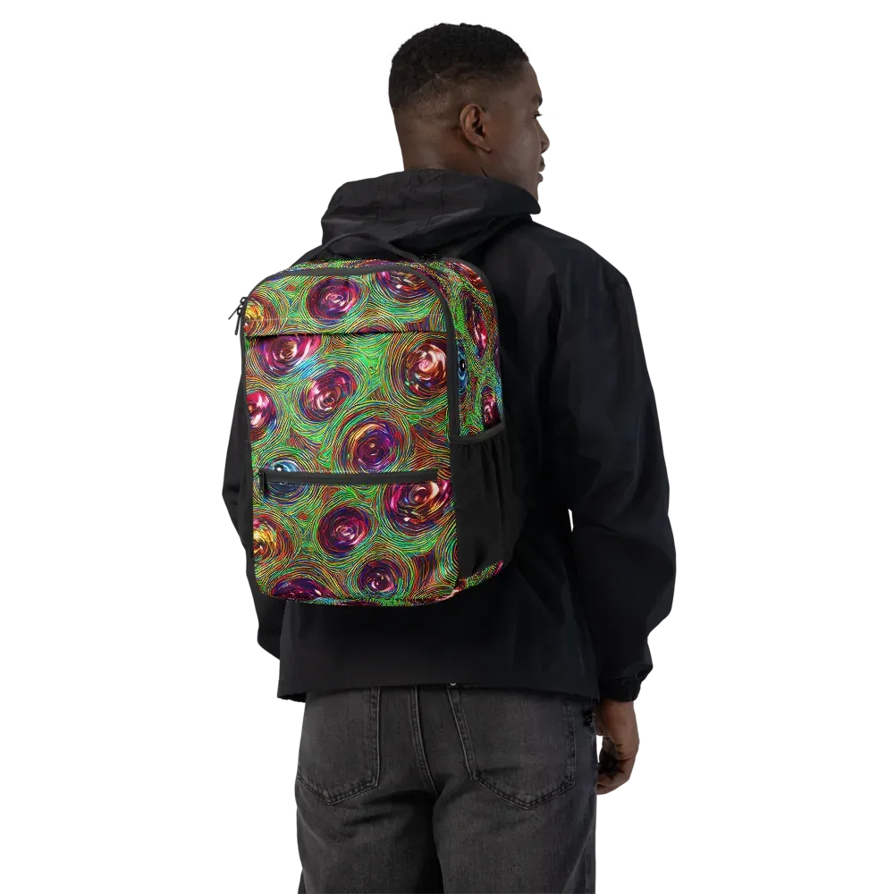 Kaleido Bloom on Utility Backpack — Back