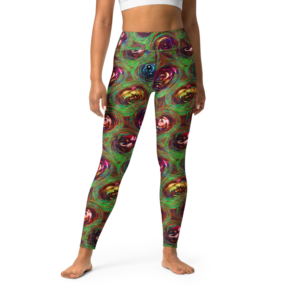 Kaleido Bloom on Yoga Leggings — Front
