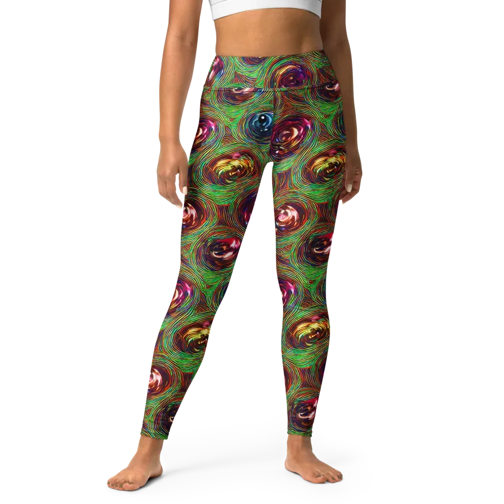 Kaleido Bloom on Yoga Leggings — Front