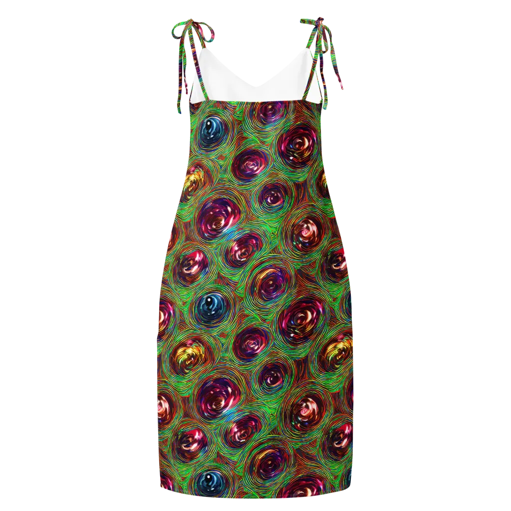 Kaleido Bloom on Slip Dress — Back