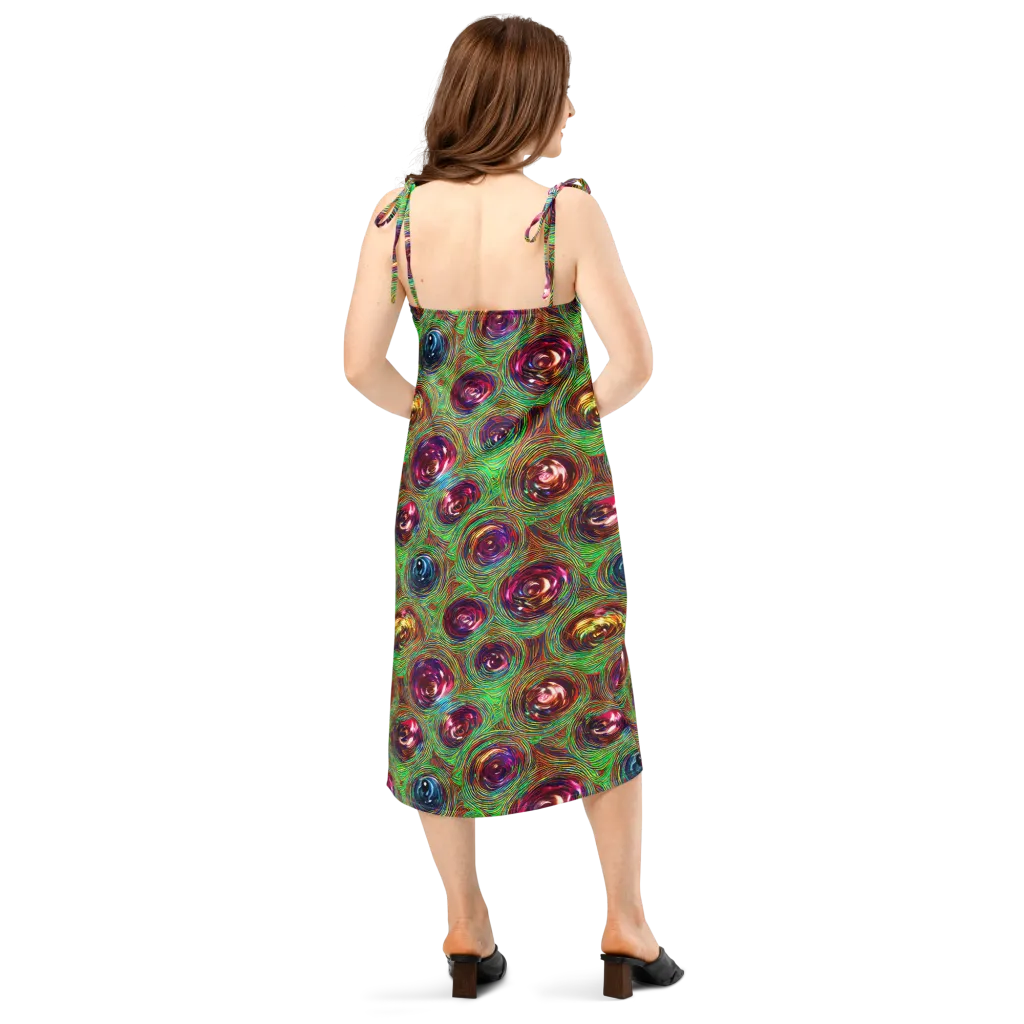 Kaleido Bloom on Slip Dress — Back