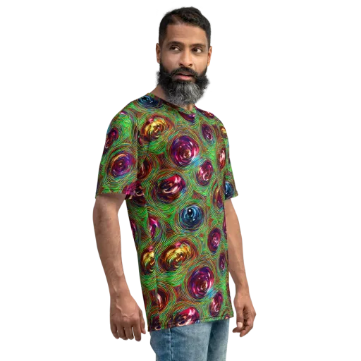 Kaleido Bloom on a Men's Crew Neck T-Shirt