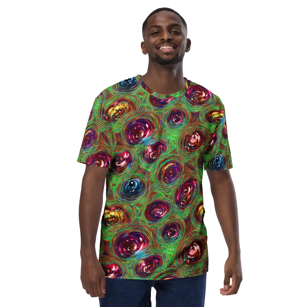 Kaleido Bloom on Men's Crew Neck T-Shirt — Front