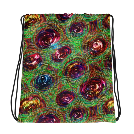 Kaleido Bloom on a Drawstring Bag