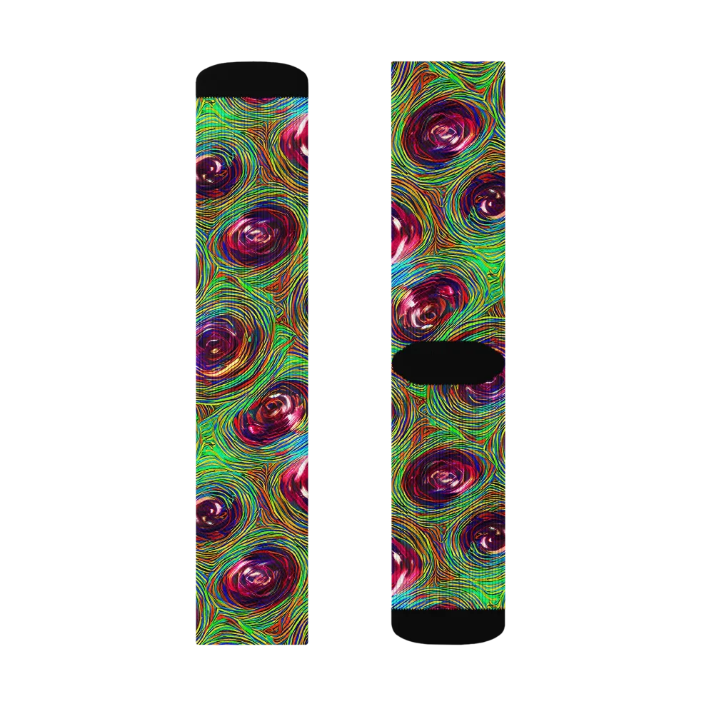 Kaleido Bloom on Socks — Right Sock