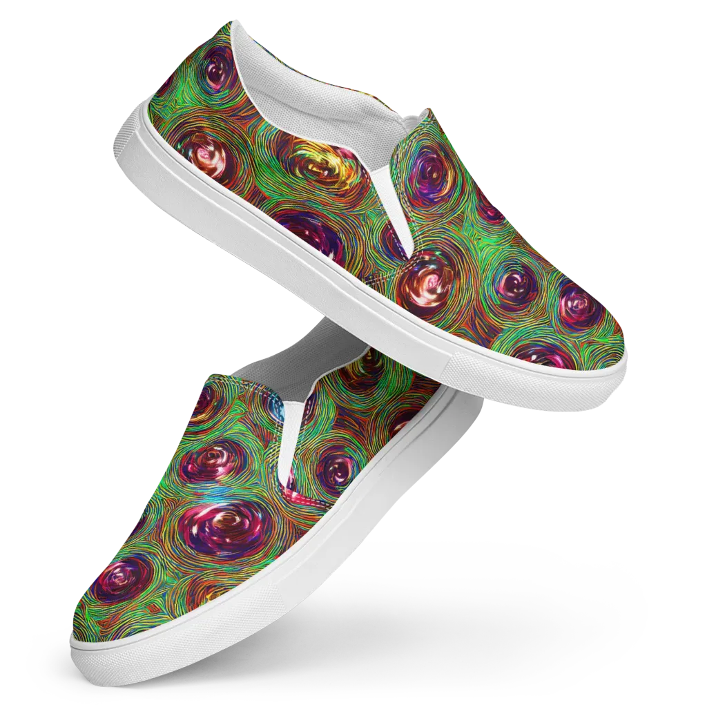 Kaleido Bloom on Women's Slip-On Canvas Shoes — Front
