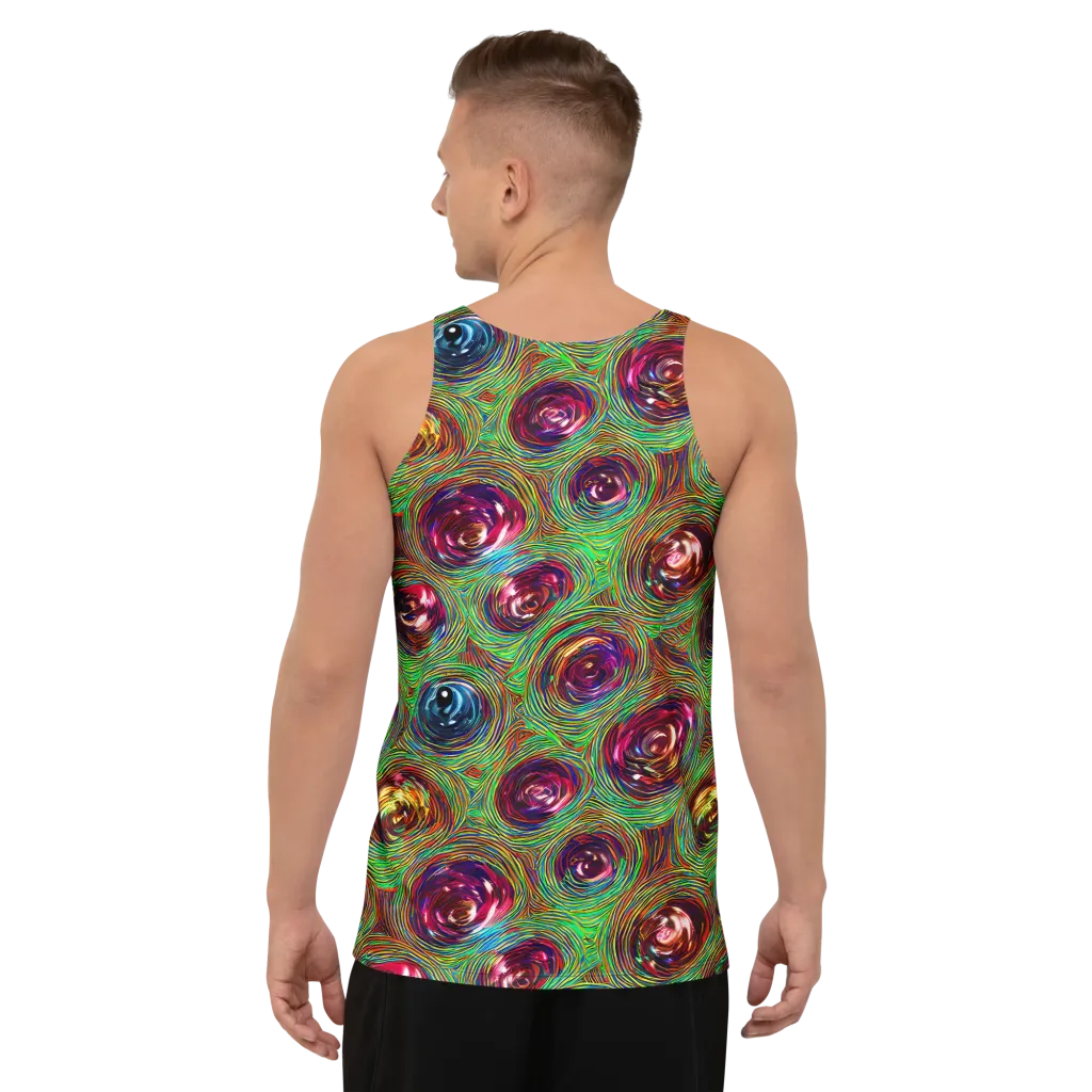 Kaleido Bloom on Men's Tank Top — Back