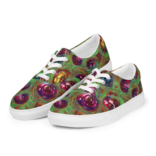 Kaleido Bloom on a Men's Lace-Up Canvas Shoes