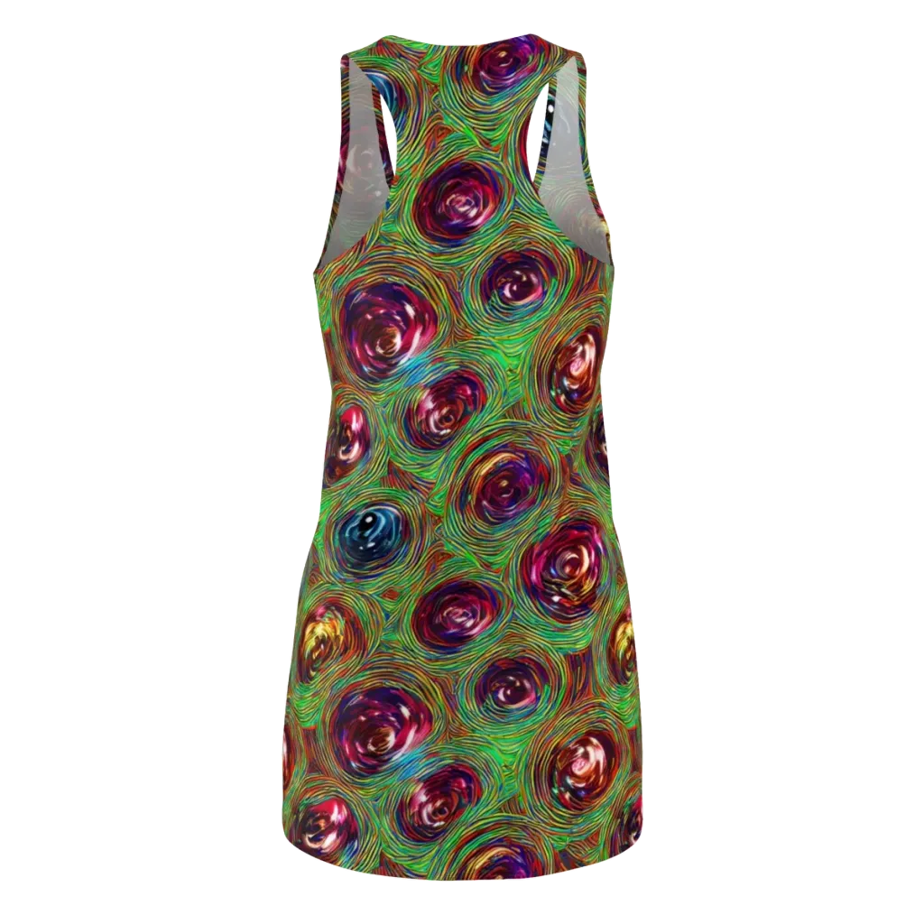 Kaleido Bloom on Racerback Dress — Back
