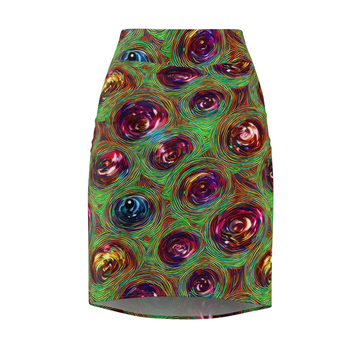 Kaleido Bloom on Pencil Skirt — Front