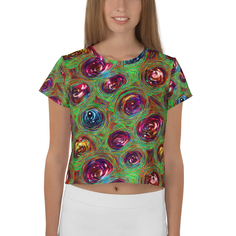 Kaleido Bloom on Crop Tee — Front