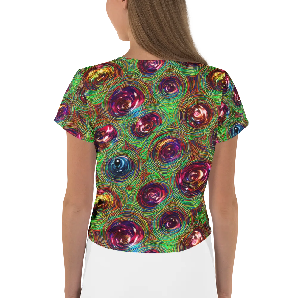 Kaleido Bloom on Crop Tee — Back