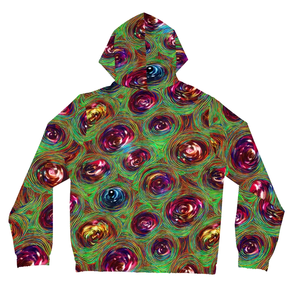 Kaleido Bloom on Women's Full-Zip Hoodie — Back