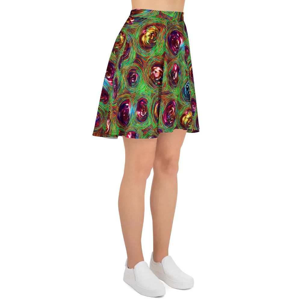 Kaleido Bloom on Skater Skirt — Right