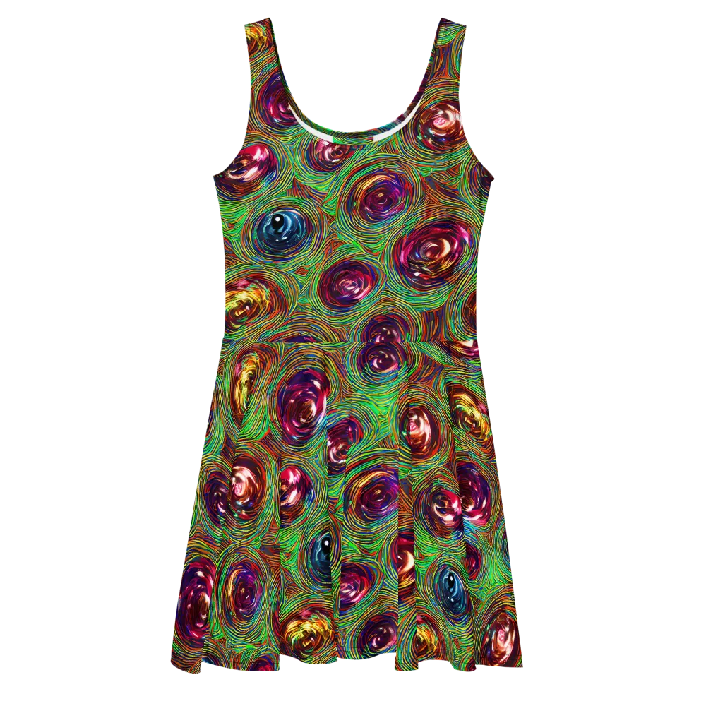 Kaleido Bloom on Skater Dress — Front