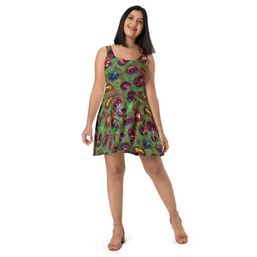 Kaleido Bloom on a Skater Dress