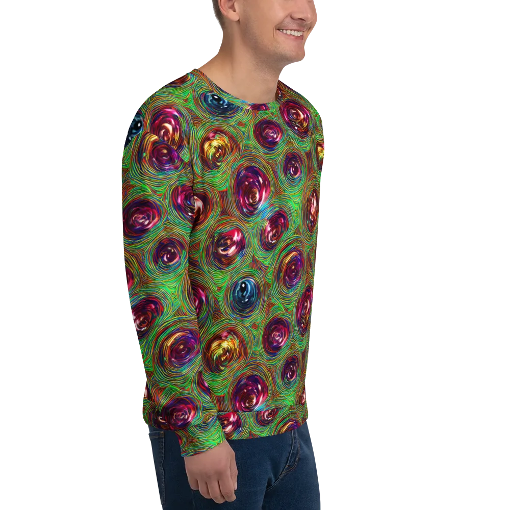 Kaleido Bloom on Sweatshirt — Right Front