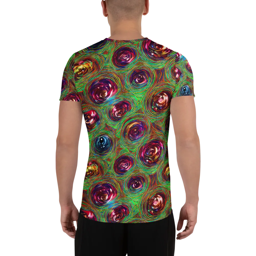 Kaleido Bloom on Men's Athletic T-Shirt — Back
