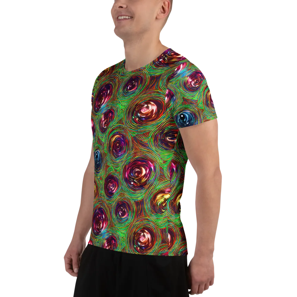 Kaleido Bloom on Men's Athletic T-Shirt — Left