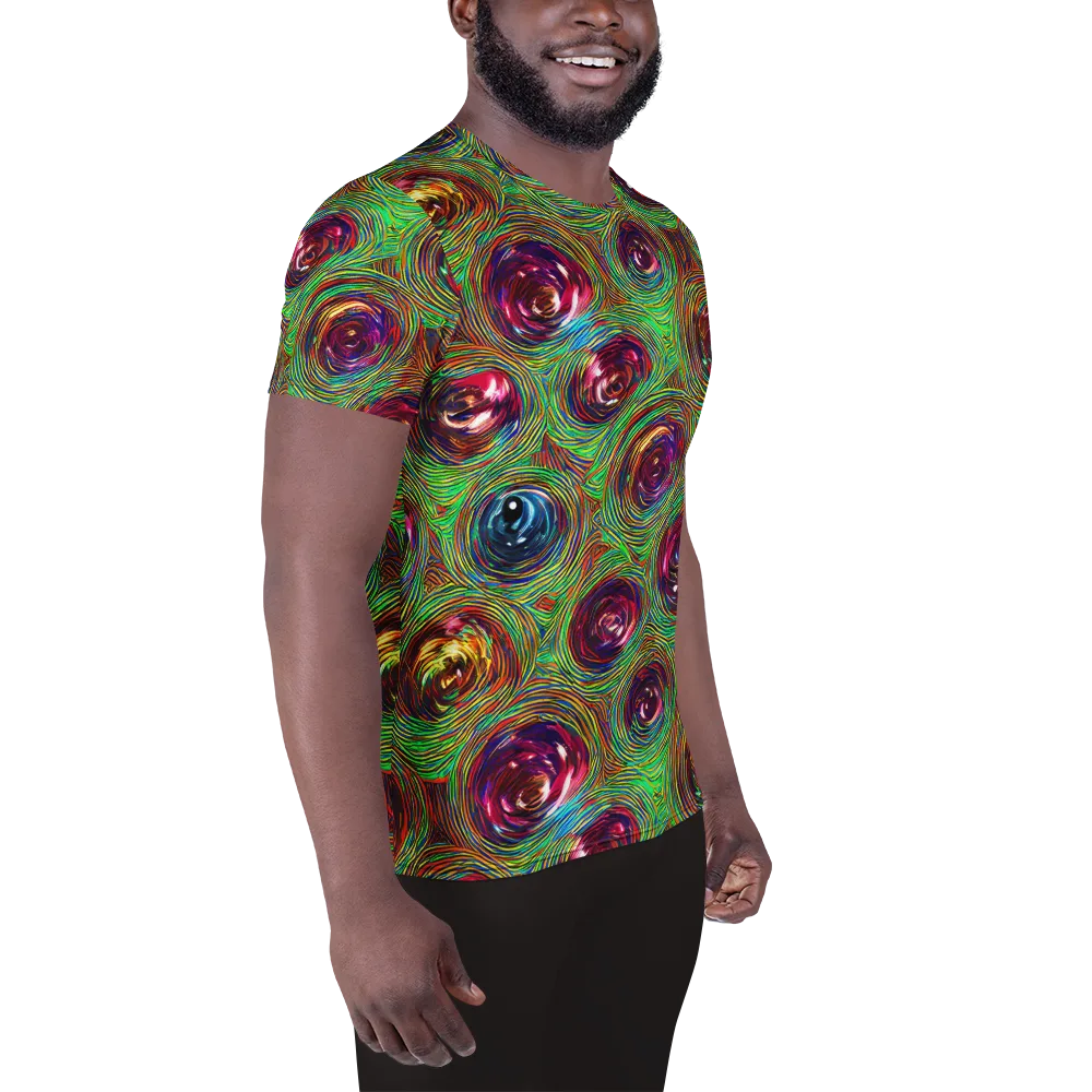 Kaleido Bloom on Men's Athletic T-Shirt — Right