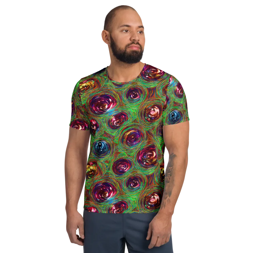 Kaleido Bloom on Men's Athletic T-Shirt — Front