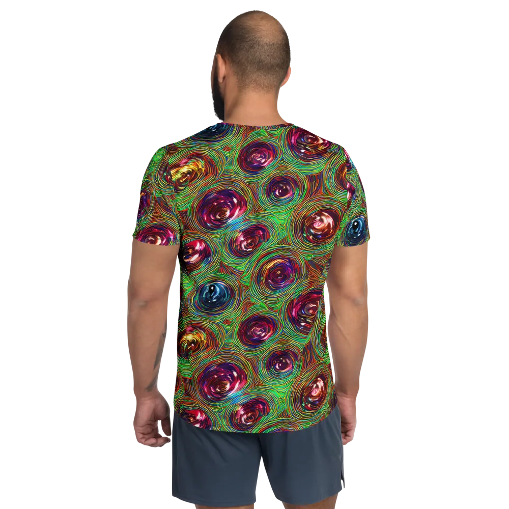Kaleido Bloom on Men's Athletic T-Shirt — Back