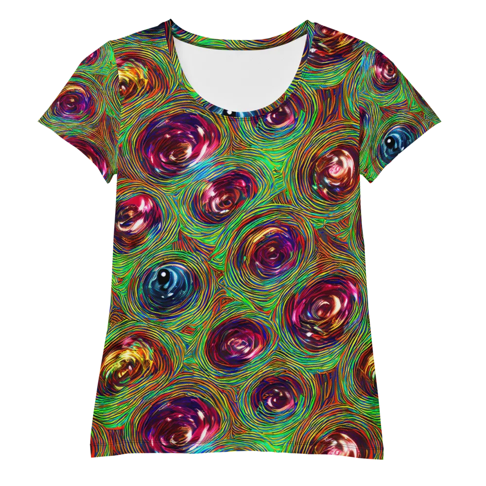 Kaleido Bloom on Women's Athletic T-Shirt — Front