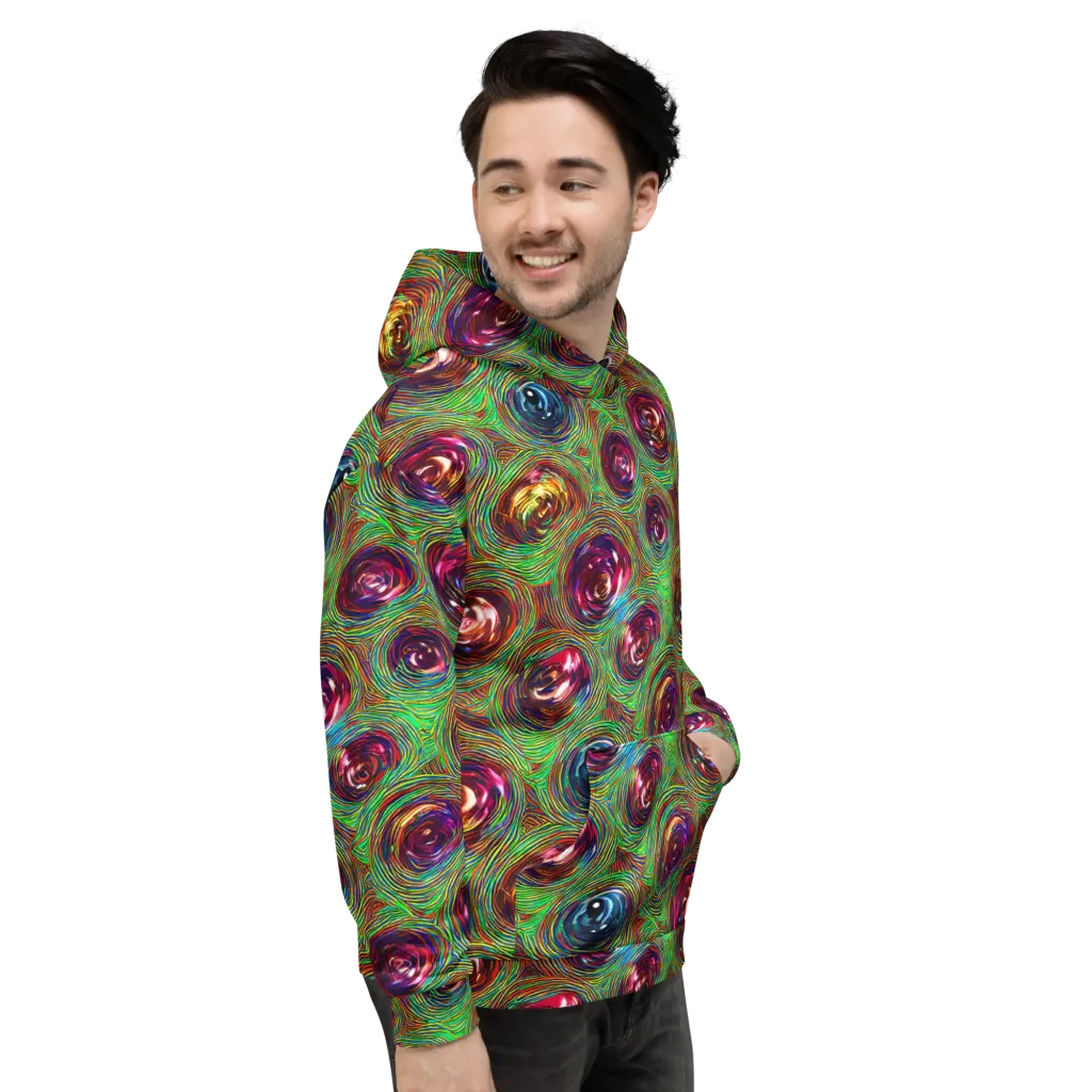 Kaleido Bloom on Hoodie — Right