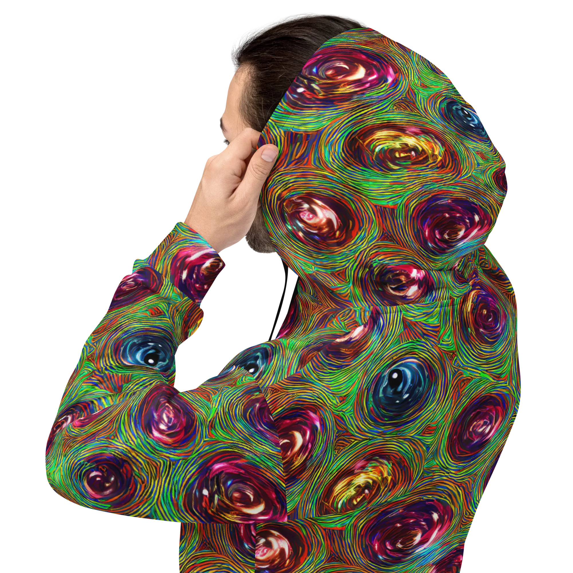 Kaleido Bloom on Hoodie — Back
