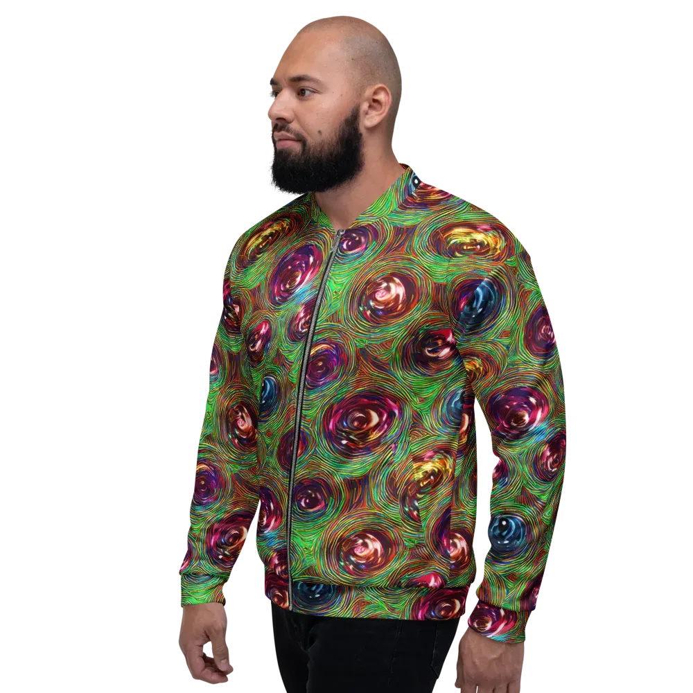 Kaleido Bloom on Bomber Jacket — Left