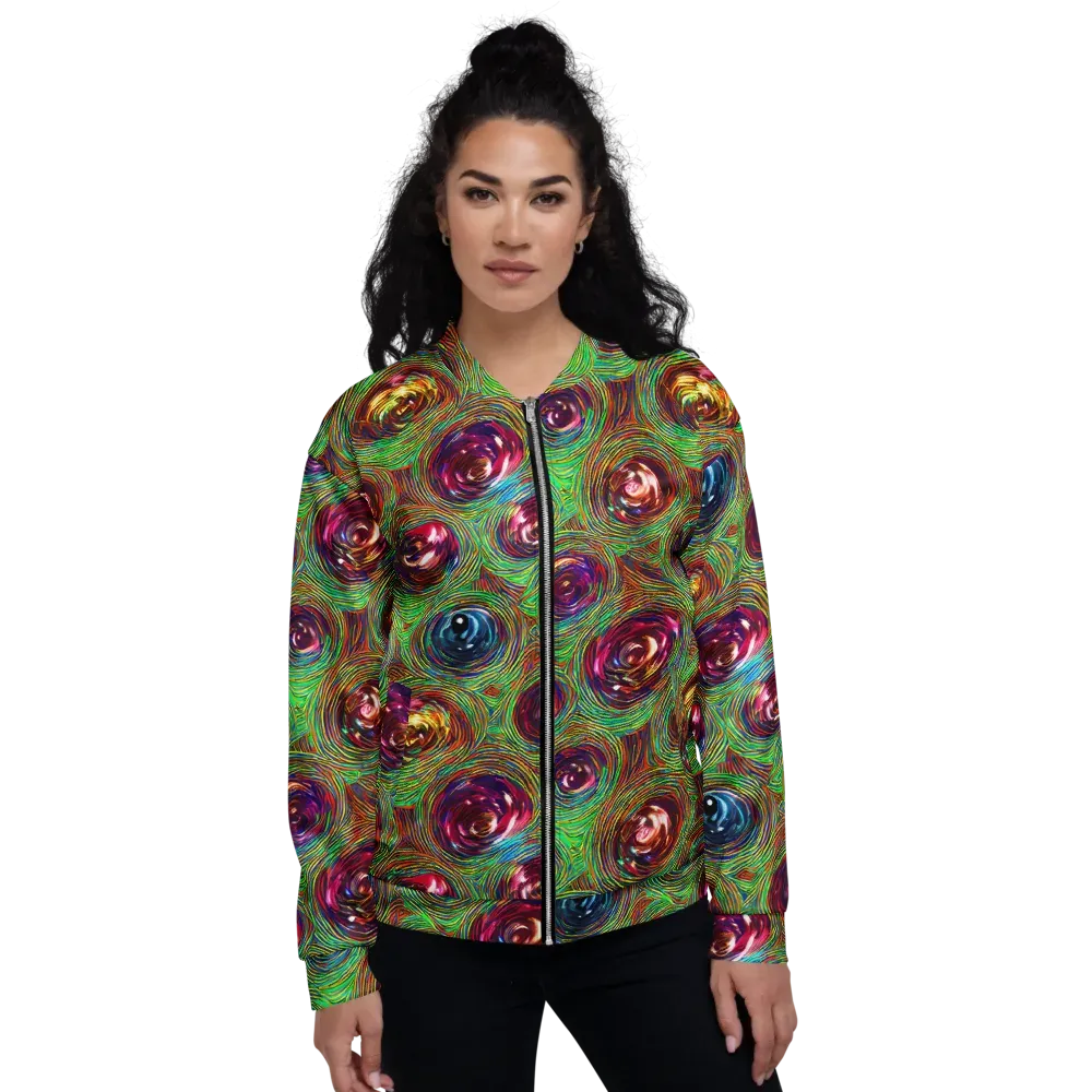 Kaleido Bloom on Bomber Jacket — Front