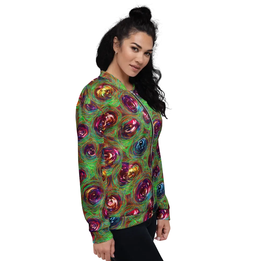 Kaleido Bloom on Bomber Jacket — Right